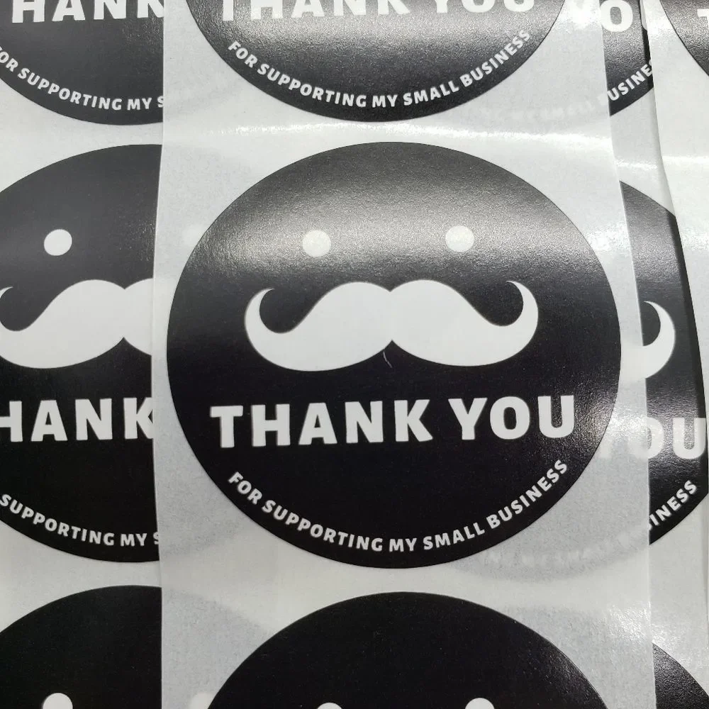 8/$20 100ct Thank You Stickers Round 1.5